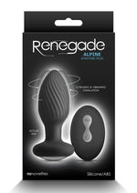 Load image into Gallery viewer, Renegade Alpine Rechargeable Silicone Anal Plug with Remote Control - Black