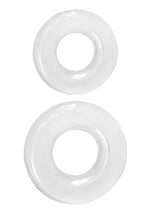 Load image into Gallery viewer, Renegade Double Stack Super Stretchable Cock Rings - Clear - Set Of 2
