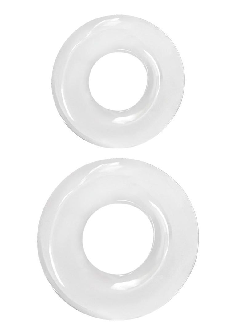 Renegade Double Stack Super Stretchable Cock Rings - Clear - Set Of 2