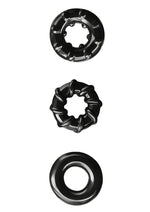 Load image into Gallery viewer, Renegade Dyno Rings Super Stretchable Cock Rings - Black - Set Of 3
