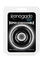 Load image into Gallery viewer, Renegade Fireman Ring Silicone Cock Ring - Black - Large
