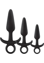 Load image into Gallery viewer, Renegade Men's Tool Kit Silicone Anal Plugs - Black - Set Of 3
