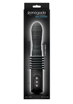 Load image into Gallery viewer, Renegade Rechargeable Deep Stroker Silicone Thrusting Vibrating Wand Massager - Black
