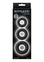 Load image into Gallery viewer, Renegade Super Soft Silicone Power Rings Cock Rings - Black - Set Of 3
