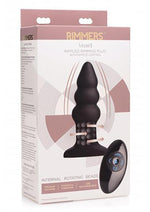 Load image into Gallery viewer, Rimmers Model I Rechargeable Silicone Rippled Rimming Plug with Remote Control - Black
