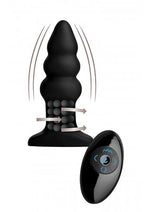 Load image into Gallery viewer, Rimmers Model I Rechargeable Silicone Rippled Rimming Plug with Remote Control - Black

