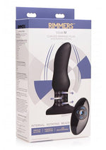 Load image into Gallery viewer, Rimmers Model M Rechargeable Silicone Curved Rimming Plug with Remote Control - Black