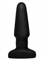Load image into Gallery viewer, Rimmers Slim R Rechargeable Silicone Smooth Rimming Plug with Remote Control - Black
