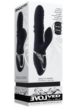 Load image into Gallery viewer, Ring It Home Silicone Rechargeable Vibrator with Clitoral Stimulator - Black
