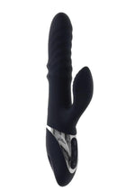 Load image into Gallery viewer, Ring It Home Silicone Rechargeable Vibrator with Clitoral Stimulator - Black
