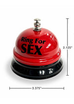 Load image into Gallery viewer, Ring The Bell For Sex Desk Bell - Black/Red
