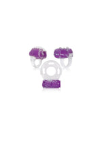 Load image into Gallery viewer, Ring True Cock Ring - Clear/Purple - Set
