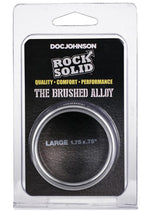 Load image into Gallery viewer, Rock Solid Brushed Alloy Aluminum Cock Ring - Metal/Silver - Large
