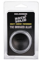 Load image into Gallery viewer, Rock Solid Brushed Alloy Aluminum Cock Ring - Metal/Silver - Medium
