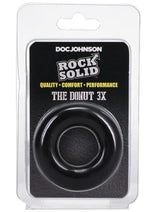 Load image into Gallery viewer, Rock Solid The 3x Donut Cock Ring - Black - 3XLarge
