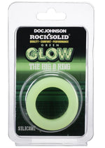 Load image into Gallery viewer, Rock Solid The Big O Glow In The Dark Silicone Cock Ring - Glow In The Dark/Green
