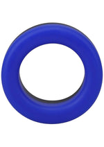 Load image into Gallery viewer, Rock Solid The Big O Silicone Cock Ring - Black/Blue
