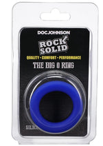 Load image into Gallery viewer, Rock Solid The Big O Silicone Cock Ring - Black/Blue
