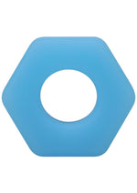 Load image into Gallery viewer, Rock Solid The Cog Silicone Cock Ring - Blue/Glow In The Dark
