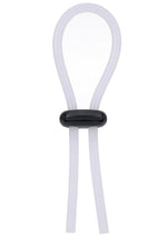 Load image into Gallery viewer, Rock Solid Lasso Double Lock Adjustable Silicone Cock Ring - White
