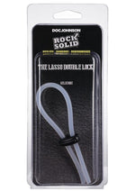 Load image into Gallery viewer, Rock Solid Lasso Double Lock Adjustable Silicone Cock Ring - White
