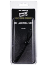 Load image into Gallery viewer, Rock Solid The Lasso Single Lock Adjustable Silicone Cock Ring - Black
