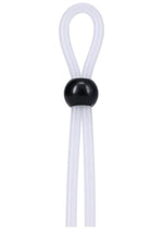 Load image into Gallery viewer, Rock Solid The Lasso Single Lock Adjustable Silicone Cock Ring - White
