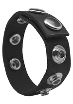 Load image into Gallery viewer, Rock Solid The Leather 5 Snap Adjustable Cock Ring
