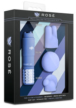 Load image into Gallery viewer, Rose Revitalize Massage Kit with Silicone Attachments - Periwinkle/Purple
