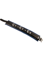 Load image into Gallery viewer, Rouge 3 D-Ring Padded Leather Adjustable Collar - Black/Blue
