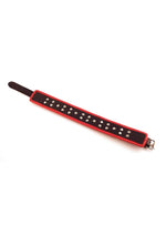 Load image into Gallery viewer, Rouge 5 D Ring Leather Collar - Black/Red
