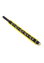 Load image into Gallery viewer, Rouge 5 D Ring Leather Collar - Black/Yellow
