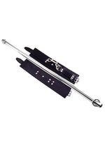 Load image into Gallery viewer, Rouge Adjustable Leg Spreader Bar with Leather Cuffs - Black/Metal

