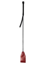 Load image into Gallery viewer, Rouge Fifty Times Hotter Anaconda Leather Riding Crop - Black/Burgundy/Red
