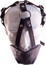 Load image into Gallery viewer, Rouge Leather Adjustable Mouth Chin Gag - Black
