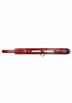 Load image into Gallery viewer, Rouge Leather Fashion Bondage Collar with O-Ring - Red
