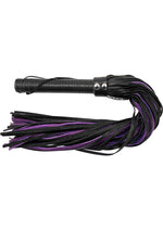 Load image into Gallery viewer, Rouge Leather Flogger - Black/Purple
