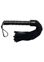 Load image into Gallery viewer, Rouge Leather Handle Suede Flogger - Black
