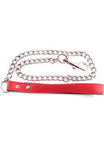 Load image into Gallery viewer, Rouge Leather Lead Chain - Red
