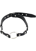 Load image into Gallery viewer, Rouge O Ring Leather Adjustable Mouth Gag - Black
