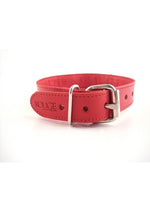 Load image into Gallery viewer, Rouge O Ring Studded Adjustable Leather Collar - Red
