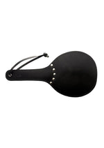 Load image into Gallery viewer, Padded Leather Ping Pong Paddle - Black/Red
