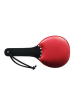 Load image into Gallery viewer, Padded Leather Ping Pong Paddle - Black/Red
