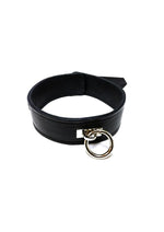 Load image into Gallery viewer, Rouge Plain Leather Adjustable Collar 1 Ring
