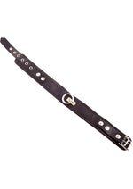 Load image into Gallery viewer, Rouge Plain Leather Adjustable Collar 1 Ring - Black
