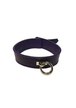 Load image into Gallery viewer, Rouge Plain Leather Adjustable Collar 1 Ring
