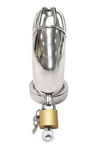 Load image into Gallery viewer, Rouge Stainless Steel Chastity Cock Cage with Padlock
