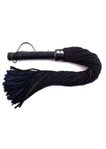 Load image into Gallery viewer, Rouge Suede Flogger with Leather Handle - Black/Blue/Red
