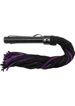 Load image into Gallery viewer, Rouge Suede Flogger with Leather Handle - Black/Purple

