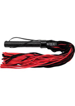 Load image into Gallery viewer, Rouge Suede Flogger with Leather Handle - Black/Red
